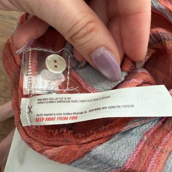 Free People Orange and Gray Plaid Tunic - Picture 6 of 7